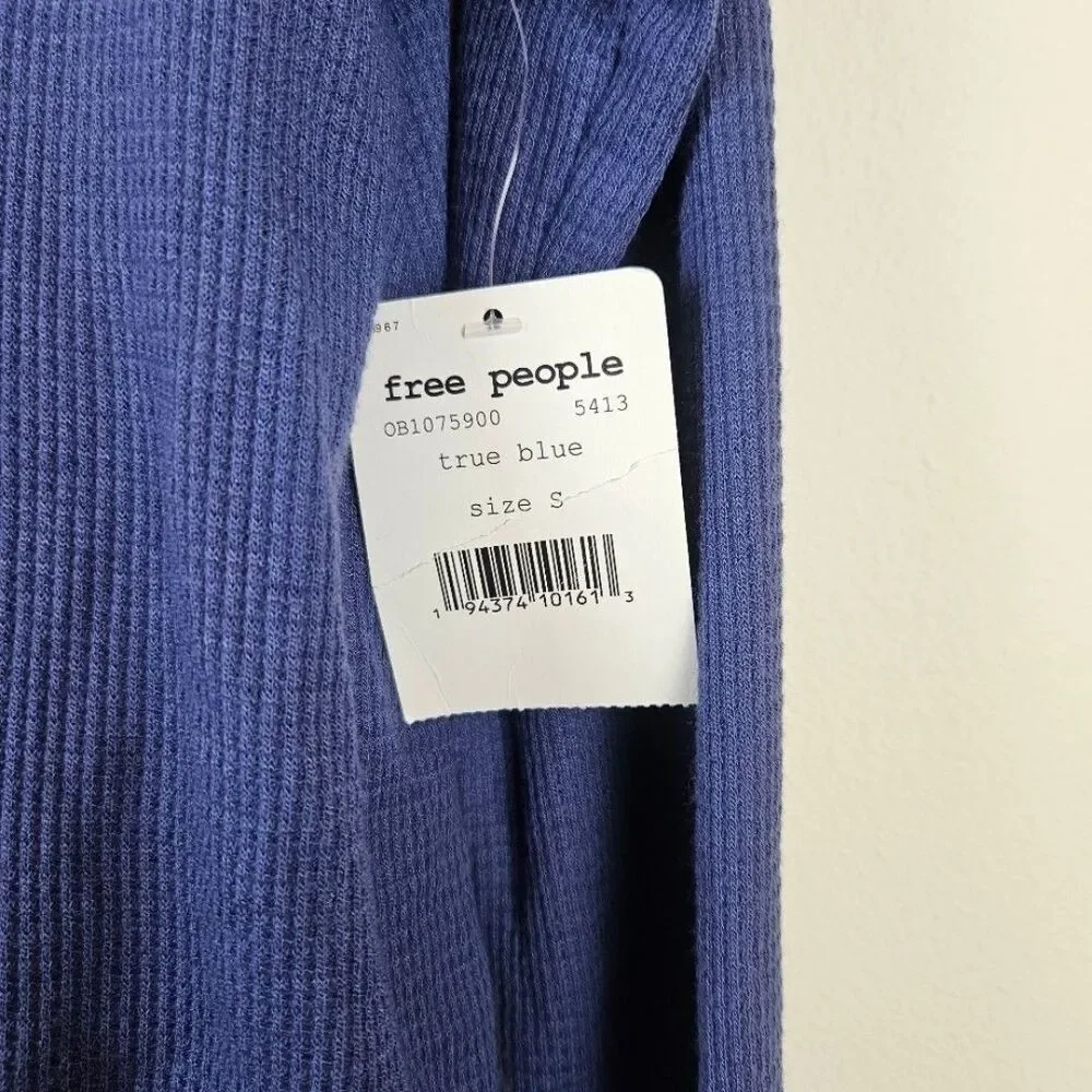 Free People Purple Bondi Thermal Long Sleeve Shirt Size Medium NWT